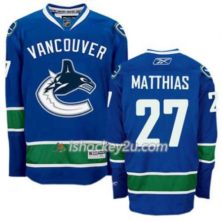 Reebok Mænd NHL Vancouver Canucks Trøje Shawn Matthias #27 Hjemme Blå