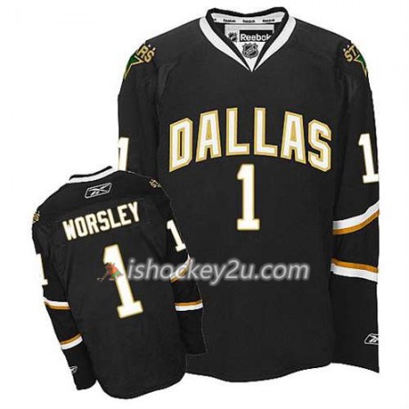 Reebok Mænd NHL Dallas Stars Trøje Gump Worsley #1 Premier Sort
