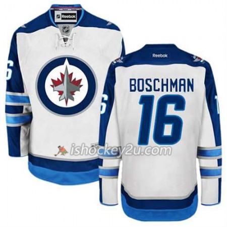 Reebok Mænd NHL Winnipeg Jets Trøje Laurie Boschman #16 Udebane Hvid