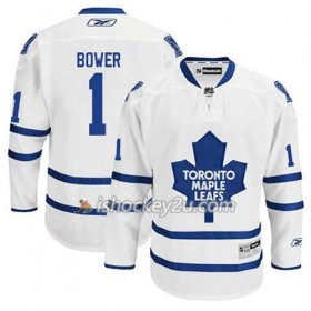 Reebok Mænd NHL Toronto Maple Leafs Trøje Johnny Bower #1 Udebane Hvid