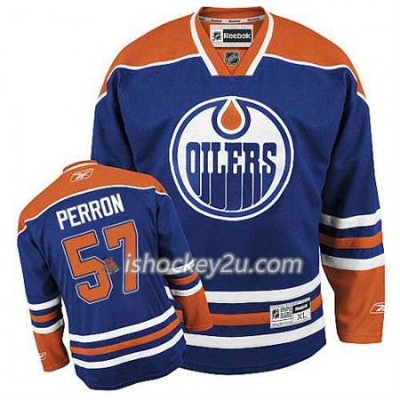 Reebok Mænd NHL Edmonton Oilers Trøje David Perron #57 Hjemme Blå