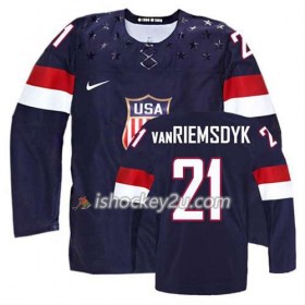 Reebok Mænd NHL USA Team Trøje James van Riemsdyk #21 Udebane Blå