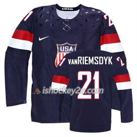 Reebok Mænd NHL USA Team Trøje James van Riemsdyk #21 Udebane Blå