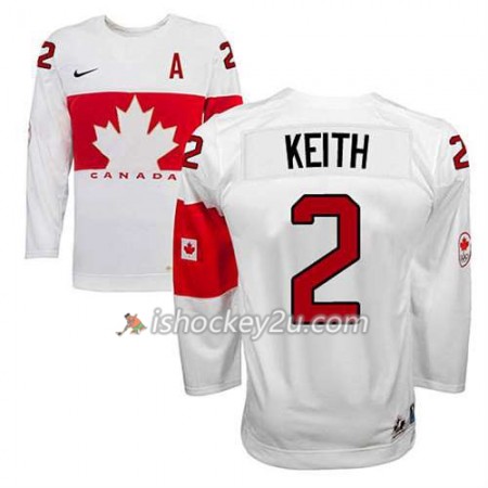 Reebok Dame NHL Canada Team Trøje Duncan Keith #2 Hjemme Hvid