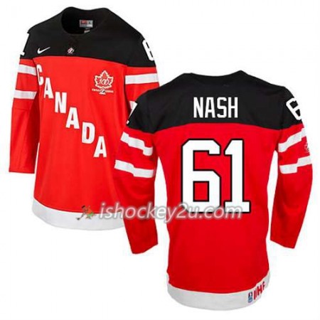 Børn NHL Canada Team Trøje Rick Nash #61 100th Anniversary Rød
