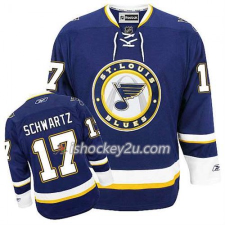 Reebok Mænd NHL St. Louis Blues Trøje Jaden Schwartz #17 Tredje Blå