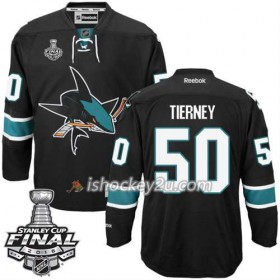 Reebok NHL San Jose Sharks Trøje Chris Tierney #50 Sort Tredje 2016 Stanley Cup