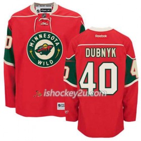 Reebok Mænd NHL Minnesota Wild Trøje Devan Dubnyk #40 Hjemme Rød