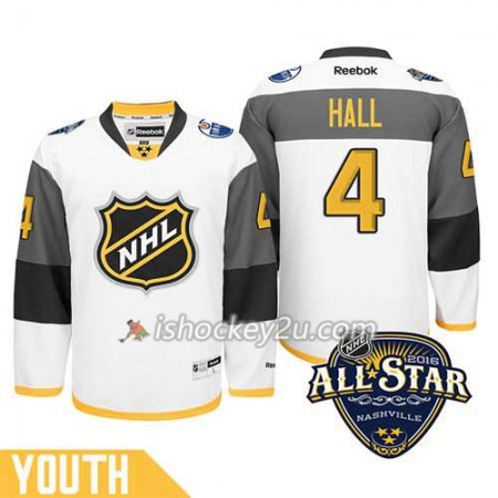 Børn NHL 2016 All-Star Edmonton Oilers Trøje Taylor Hall #4 Hvid