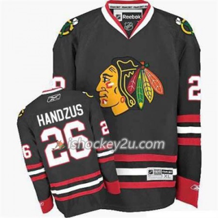 Reebok Mænd NHL Chicago Blackhawks Trøje Michal Handzus 26 Sort Tredje
