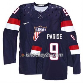 Reebok Mænd NHL USA Team Trøje Zach Parise #9 Udebane Blå