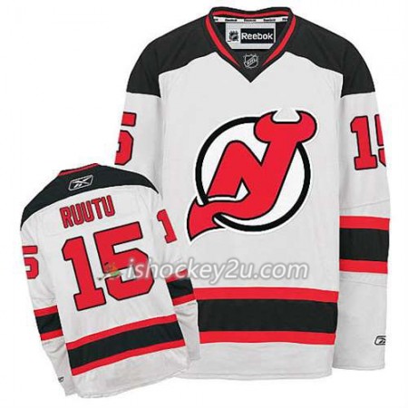 Reebok Mænd NHL New Jersey Devils Trøje Tuomo Ruutu #15 Udebane Hvid