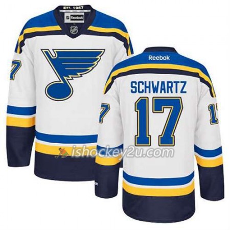 Reebok Mænd NHL St. Louis Blues Trøje Jaden Schwartz #17 Udebane Hvid