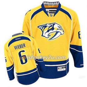 Reebok Mænd NHL Nashville Predators Trøje Shea Weber #6 Hjemme Guld