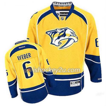 Reebok Mænd NHL Nashville Predators Trøje Shea Weber #6 Hjemme Guld