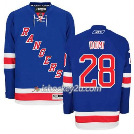 Reebok Mænd NHL New York Rangers Trøje Tie Domi #28 Hjemme Blå