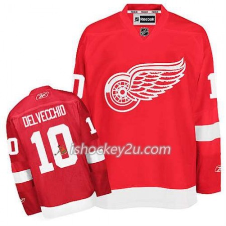 Reebok Mænd NHL Detroit Red Wings Trøje Alex Delvecchio #10 Hjemme Rød