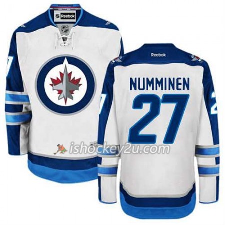 Reebok Mænd NHL Winnipeg Jets Trøje Teppo Numminen #27 Udebane Hvid