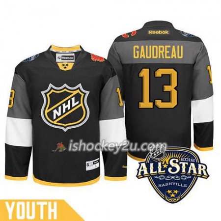 Børn NHL 2016 All-Star Calgary Flames Trøje Johnny Gaudreau #13 Sort
