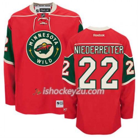 Reebok Mænd NHL Minnesota Wild Trøje Nino Niederreiter #22 Hjemme Rød