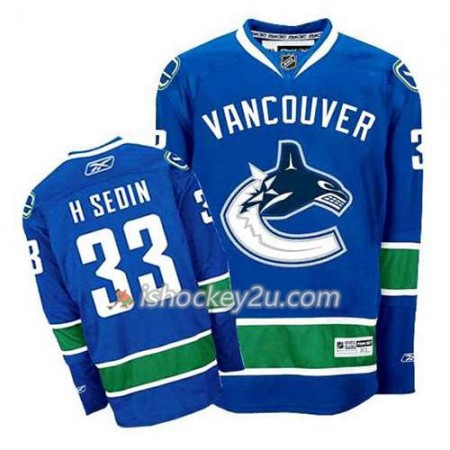 Reebok Mænd NHL Vancouver Canucks Trøje Henrik Sedin #33 Hjemme Blå
