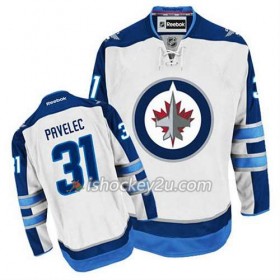 Reebok Mænd NHL Winnipeg Jets Trøje Ondrej Pavelec #31 Udebane Hvid