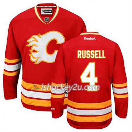 Reebok Mænd NHL Calgary Flames Trøje Kris Russell #4 Tredje Rød