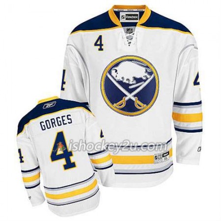 Reebok Mænd NHL Buffalo Sabres Trøje Josh Gorges #4 Udebane Hvid