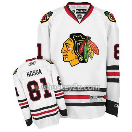 Reebok Dame NHL Chicago Blackhawks Trøje Marian Hossa #81 Premier Udebane Hvid