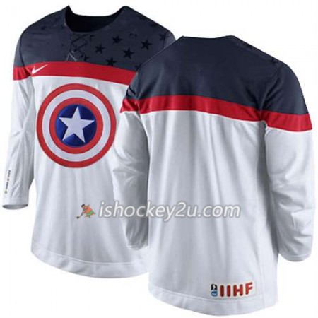 Reebok Mænd NHL USA Team Trøje Sort Hvid
