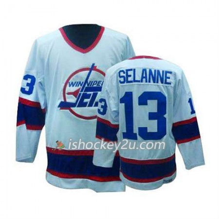 Reebok Mænd NHL Winnipeg Jets Trøje Teemu Selanne #13 Hvid