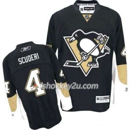 Reebok Mænd NHL Pittsburgh Penguins Trøje Rob Scuderi 4 Sort Hjemme