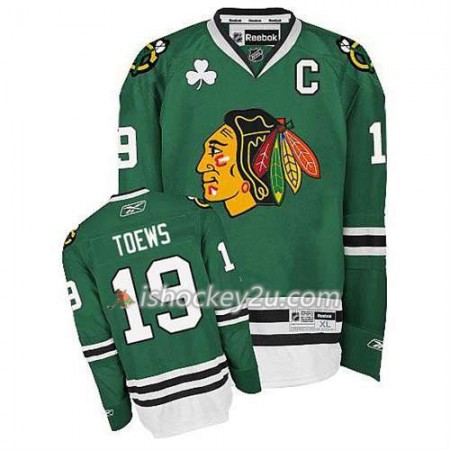 Børn NHL Chicago Blackhawks Trøje Jonathan Toews #19 Grøn