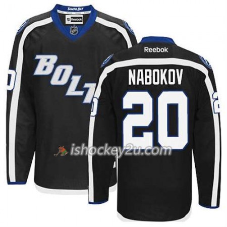 Reebok Mænd NHL Tampa Bay Lightning Trøje Evgeni Nabokov #20 Tredje Sort