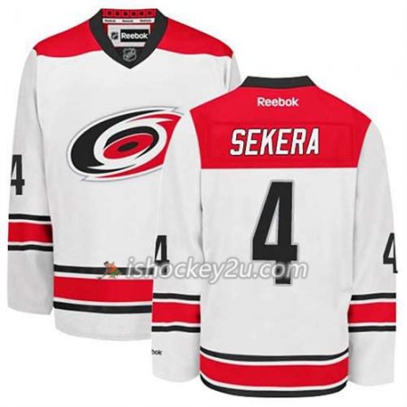 Reebok Mænd NHL Carolina Hurricanes Trøje Andrej Sekera #4 Udebane Hvid