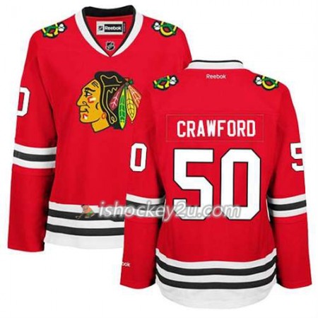 Reebok Mænd NHL Chicago Blackhawks Trøje Corey Crawford #50 Hjemme Rød