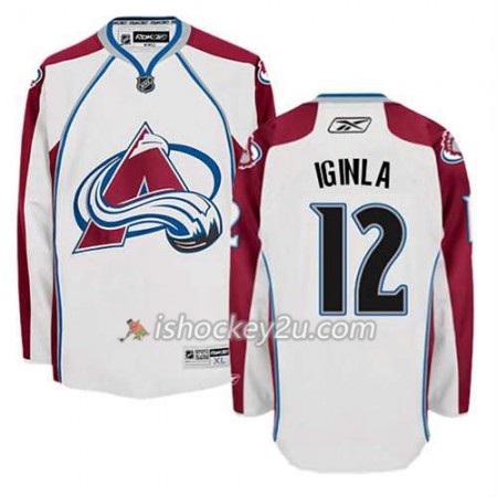 Reebok Mænd NHL Colorado Avalanche Trøje Jarome Iginla #12 Udebane Hvid