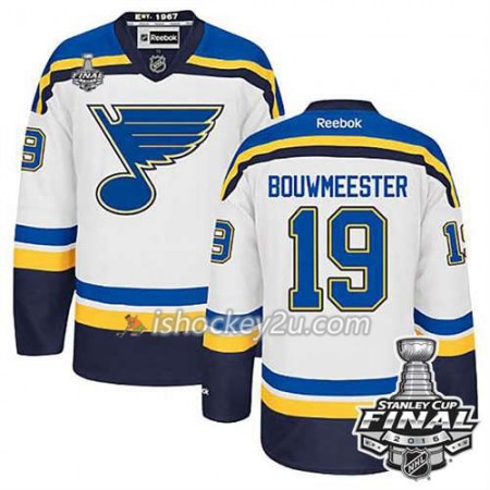 Reebok NHL St. Louis Blues Trøje Jay Bouwmeester #19 Hvid Udebane 2016 Stanley Cup Reebok NHL St. Louis Blues Trøje Jay Bouwmeester #19 Hvid Udebane 2016 Stanley Cup