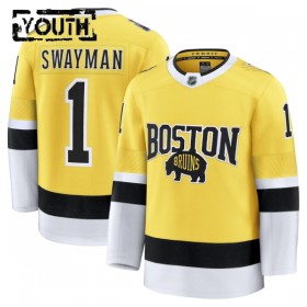 Børn NHL Boston Bruins Trøje Fanatics NHL Stadium Series Premium Jeremy Swayman 2025-26 Gold