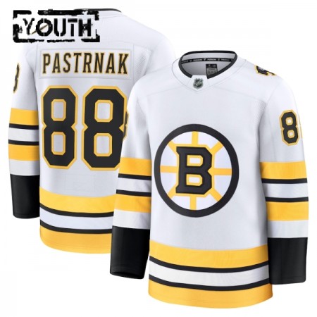 Børn NHL Boston Bruins Trøje Fanatics Premium David Pastrnak 2025-26 Hvid Udebane