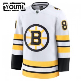 Børn NHL Boston Bruins Trøje Fanatics Premium David Pastrnak 2025-26 Hvid Udebane