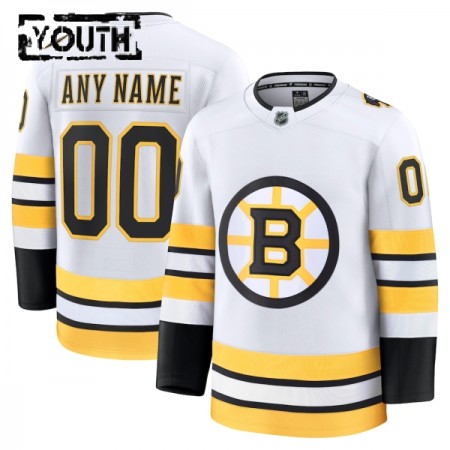 Børn NHL Boston Bruins Trøje Tilpasset Fanatics Premium 2025-26 Hvid Udebane