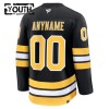 Børn NHL Boston Bruins Trøje Tilpasset Fanatics Premium 2025-26 Sort Hjemme