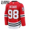 Børn NHL Chicago Blackhawks Trøje Fanatics Centennial Premium Connor Bedard 2025-26 Rød