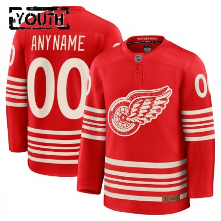 Børn NHL Detroit Red Wings Trøje Tilpasset Fanatics Centennial Premium 2025-26 Rød