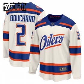 Børn NHL Edmonton Oilers Trøje Fanatics Premium Evan Bouchard 2025-26 Hvid Tredje