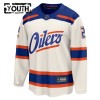 Børn NHL Edmonton Oilers Trøje Fanatics Premium Evan Bouchard 2025-26 Hvid Tredje