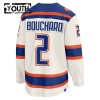 Børn NHL Edmonton Oilers Trøje Fanatics Premium Evan Bouchard 2025-26 Hvid Tredje