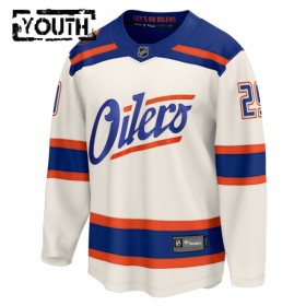 Børn NHL Edmonton Oilers Trøje Fanatics Premium Leon Draisaitl 2025-26 Hvid Tredje