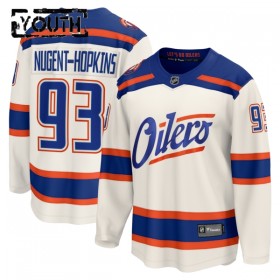 Børn NHL Edmonton Oilers Trøje Fanatics Premium Ryan Nugent-Hopkins 2025-26 Hvid Tredje